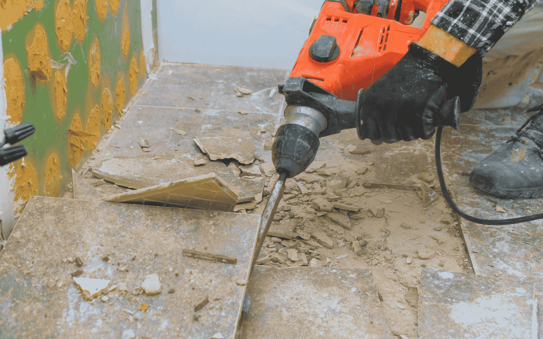 Electrical & Plumbing flooring demolition